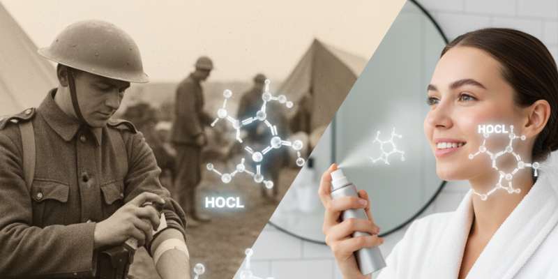 HOCL Molekül - Hypochlorige Säure Struktur